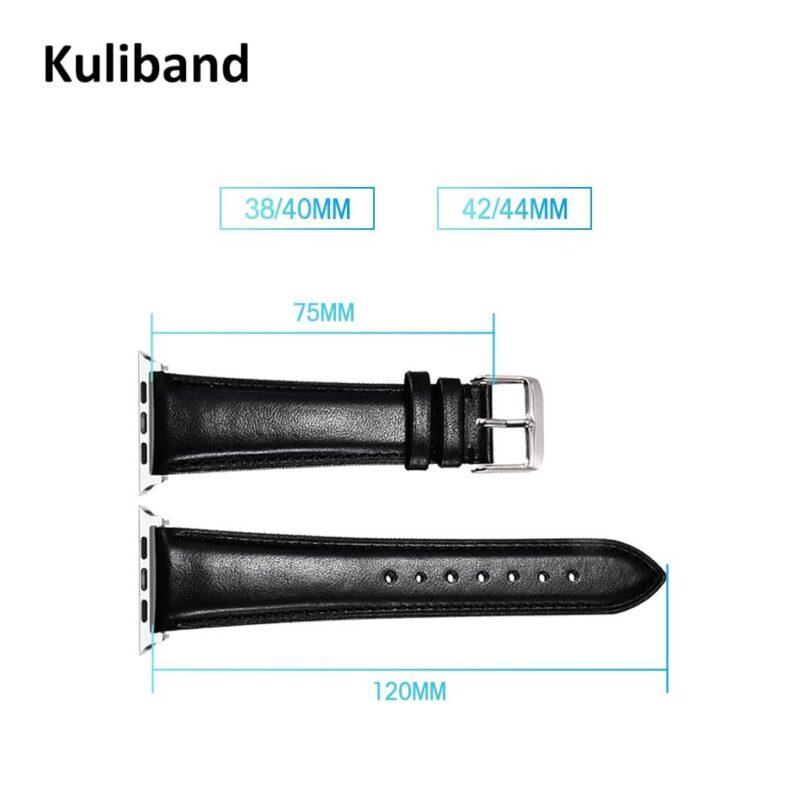 38/44mm Genuine Leather Apple Watch Band Strap for iWatch Series for 6/SE/5/4/3/2/1 38mm 40mm Sports Watchband Bracelet Strap for iWatch SE/6 Apple Watch Band 42mm 44mm - Image 4