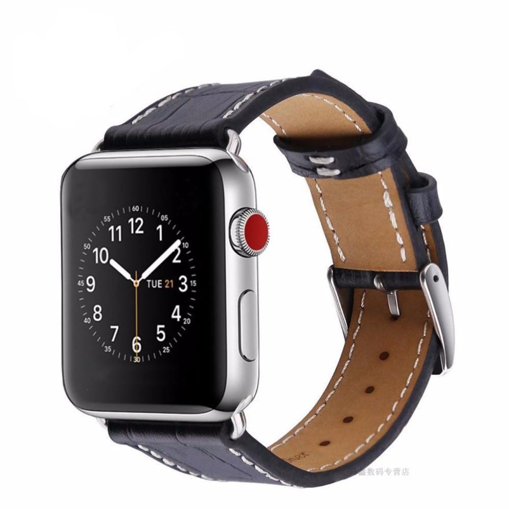 Leather Watchband for Apple Watch 6 5 4 SE Band Sport Leather Bracelet 42mm 38mm Strap For iwatch Series 3/2/1 Band