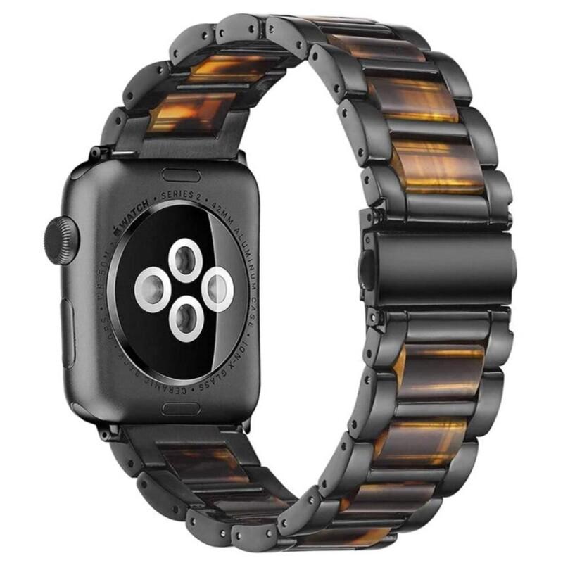 Bracelet 44mm 40mm Apple Watch Band Series 5-4 Resin + Stainless Steel Luxury Strap For IWatch 3 Bands 42mm 38mm - Image 3