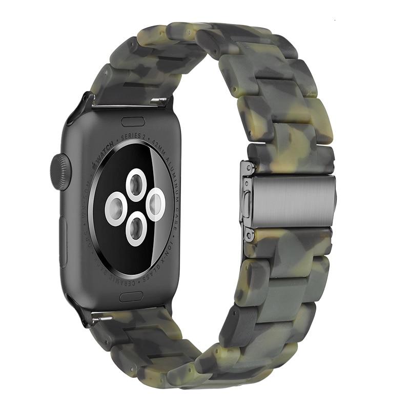 Resin strap For Apple Watch 44mm band iwatch 42mm Series 6 5 4 3 2 1 Wrist watch Accessories loop 38mm bracelet Replacement 40mm