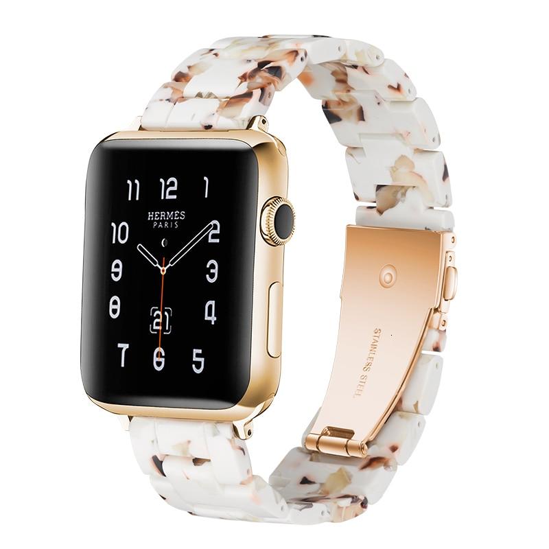 Resin strap For Apple Watch 44mm band iwatch 42mm Series 6 5 4 3 2 1 Wrist watch Accessories loop 38mm bracelet Replacement 40mm