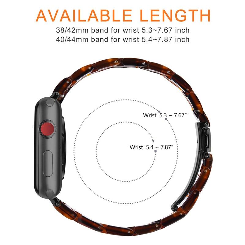 Resin strap For Apple Watch 44mm band iwatch 42mm Series 6 5 4 3 2 1 Wrist watch Accessories loop 38mm bracelet Replacement 40mm