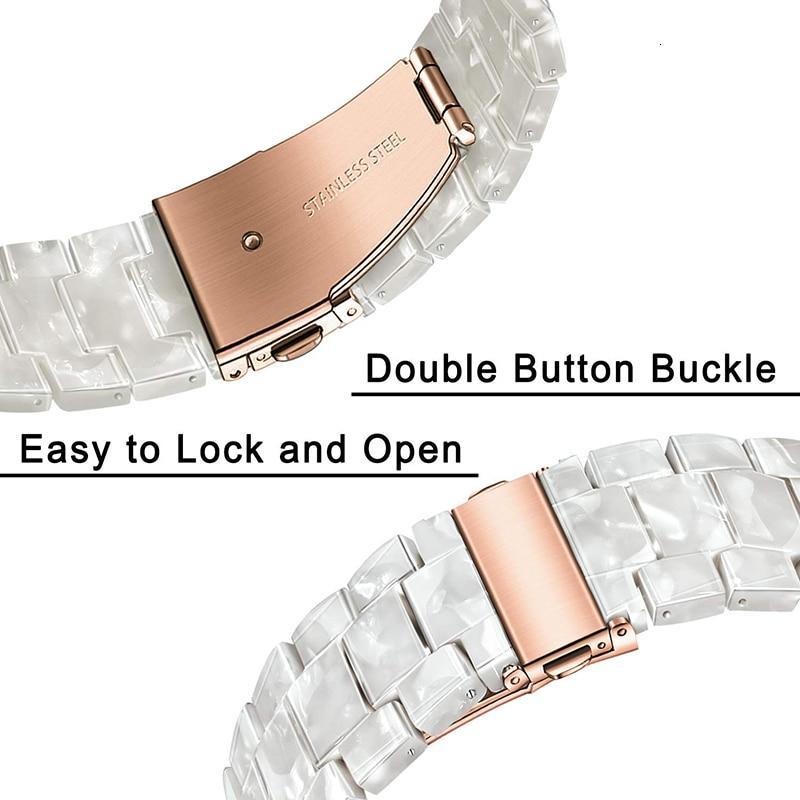 Resin strap For Apple Watch 44mm band iwatch 42mm Series 6 5 4 3 2 1 Wrist watch Accessories loop 38mm bracelet Replacement 40mm