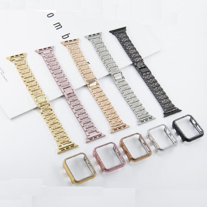 Ladies Diamond I-Watch Chain Band Smart Watch Strap For Apple Watch Stainless Steel Watch Smart Watch Bracelet Band - Image 6