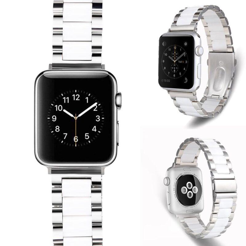 Stainless Steel I-Watch Band Suitable Apple Watch Strap Sleek Bracelet Ceramic Strap 40mm/44mm/38mm/42mm - Image 4