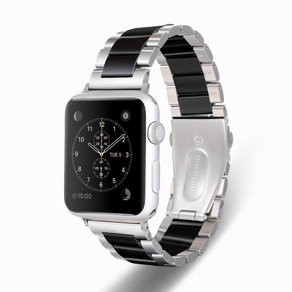 Suitable for Apple Watch band strap 40mm/38mm/44mm/42mm metal ceramic iwatch series 6 5/4/3/2/1 stainless steel ceramic strap