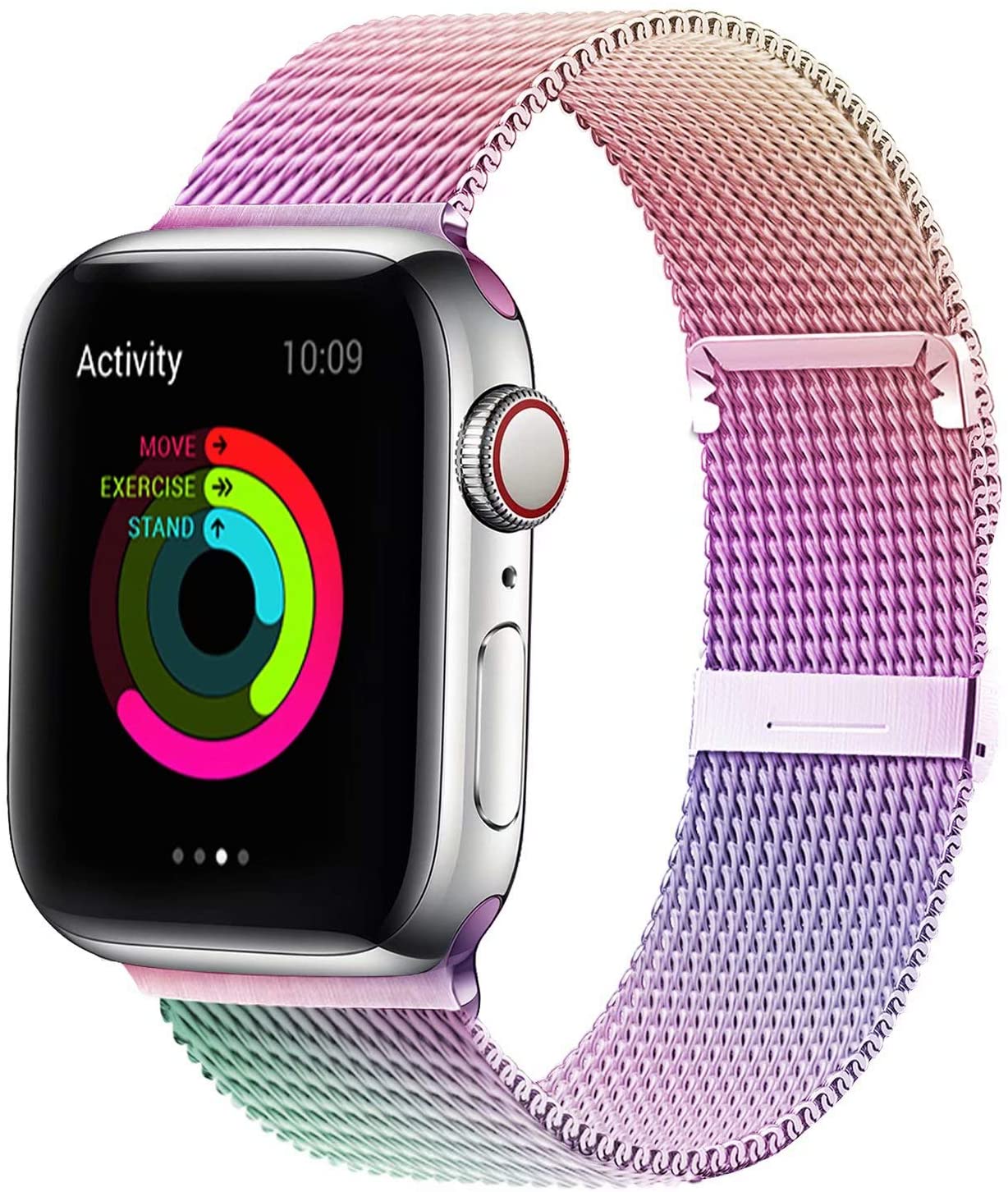 Bands for Apple Watch 38mm 40mm 42mm 44mm, Stainless Steel Mesh Metal Milanese Loop Replacement Band For iWatch Series 5/4/3/2/1