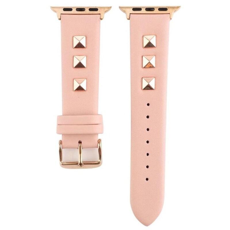 Luxury Rivet Style Leather Watchband for Apple Watch Band Series 5 4 3 2 1 Bracelet Men/Women Strap 40mm 44mm 38mm 42mm - Image 4