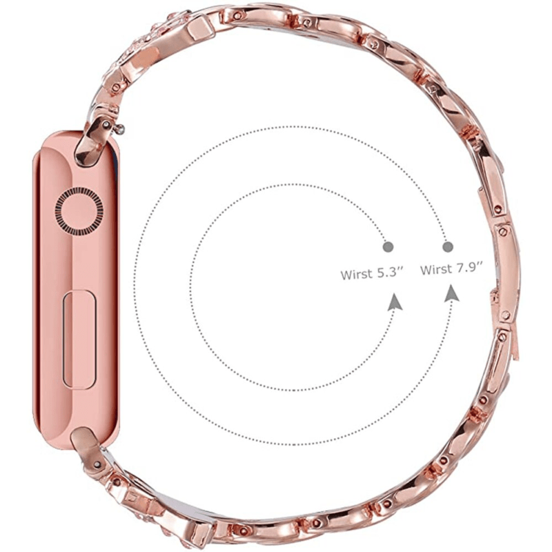 Stainless Steel Bracelet For iWatch Series 6 SE 5 4 3 2 Watchband Women Diamond Band For Apple Watch Strap 38/42mm 44/40mm  - Image 6