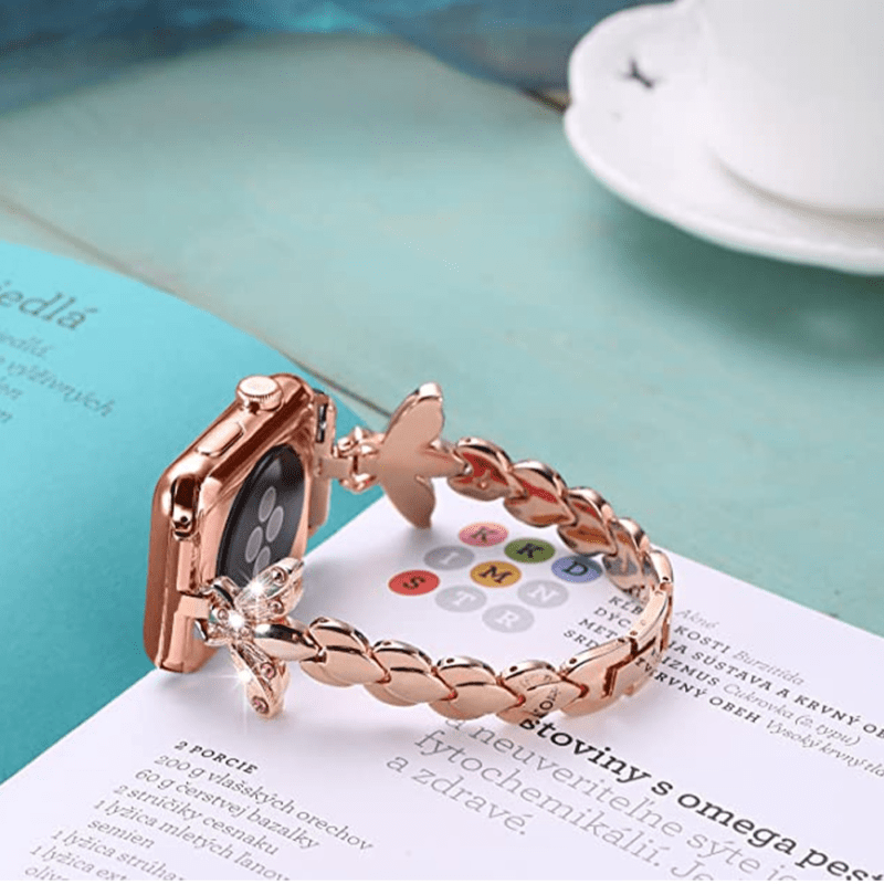 Stainless Steel Bracelet For iWatch Series 6 SE 5 4 3 2 Watchband Women Diamond Band For Apple Watch Strap 38/42mm 44/40mm  - Image 3