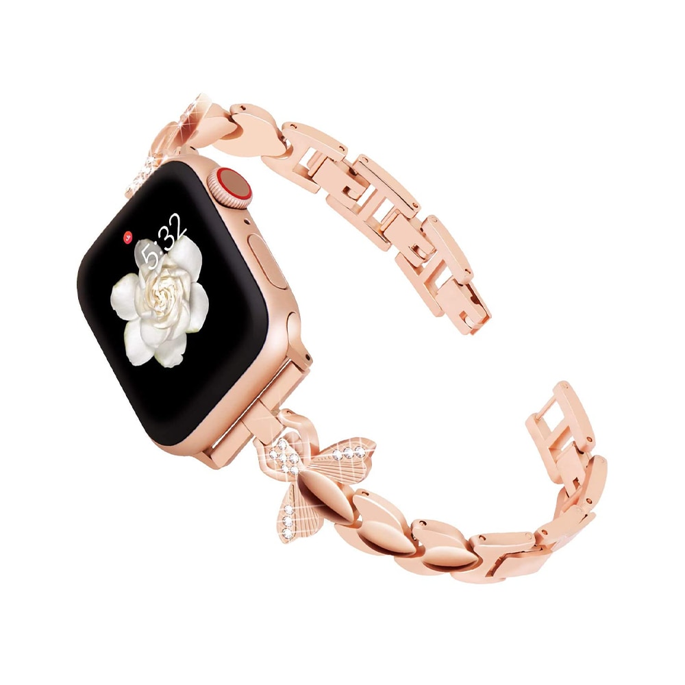Women Diamond band for Apple watch strap 38/42mm 44/40mm stainless steel bracelet for iwatch series 6 SE 5 4 3 2 watchband