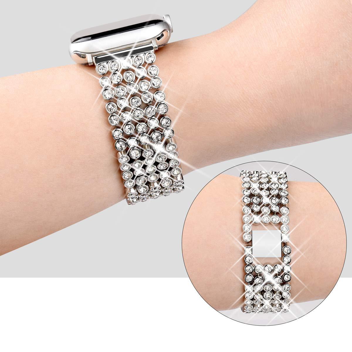 Diamond Strap For Apple Watch Series 6 SE 5 4 Bracelet Stainless Steel Belt For Apple Watch 3 Band 38mm 42mm 44mm 40mm Straps