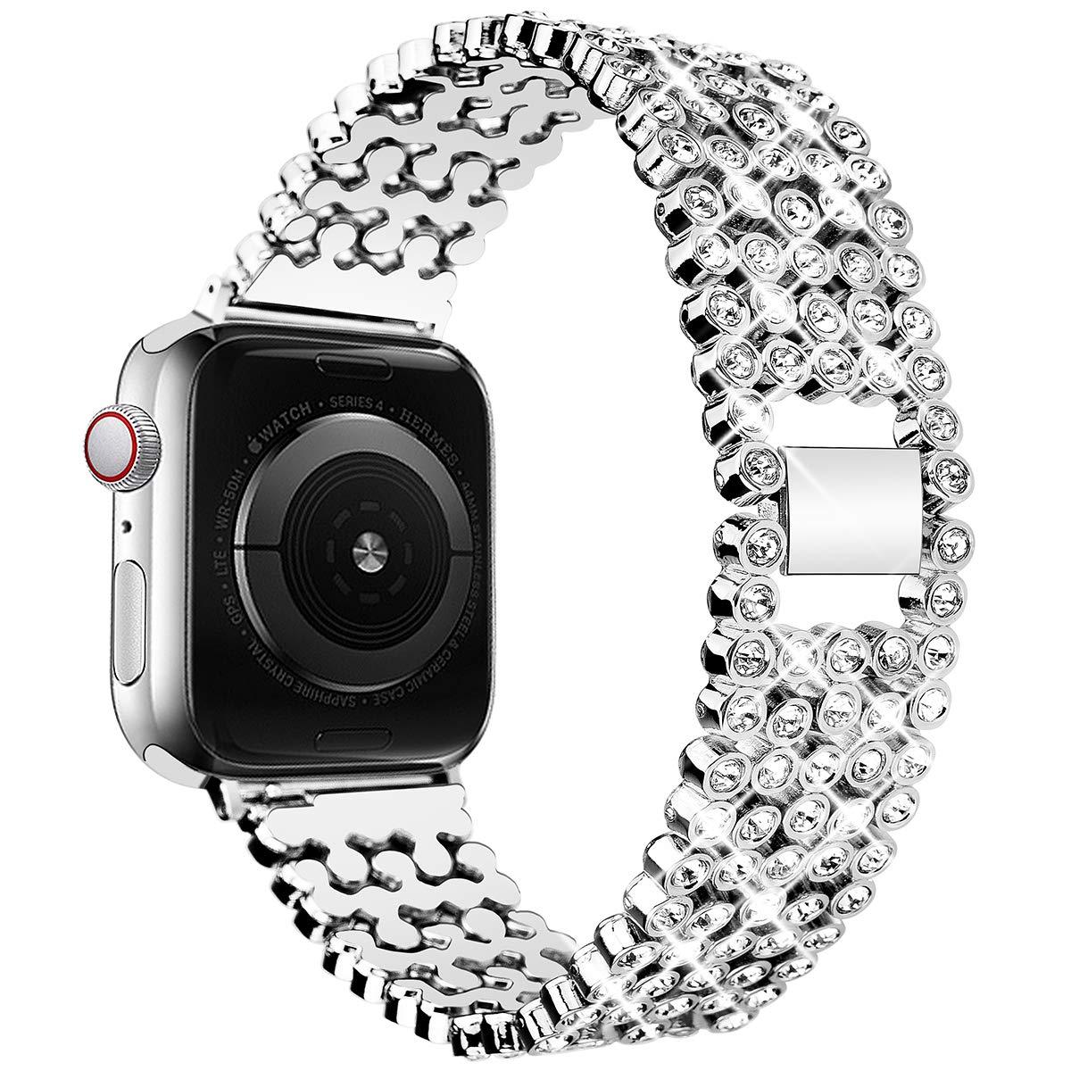 Diamond Strap For Apple Watch Series 6 SE 5 4 Bracelet Stainless Steel Belt For Apple Watch 3 Band 38mm 42mm 44mm 40mm Straps
