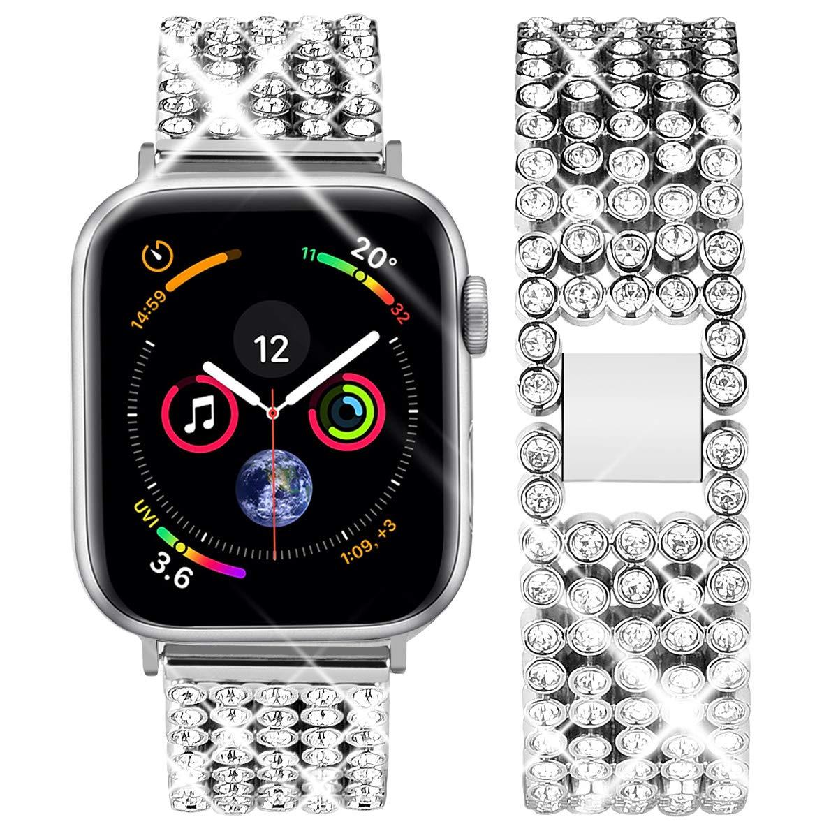 Diamond Strap For Apple Watch Series 6 SE 5 4 Bracelet Stainless Steel Belt For Apple Watch 3 Band 38mm 42mm 44mm 40mm Straps