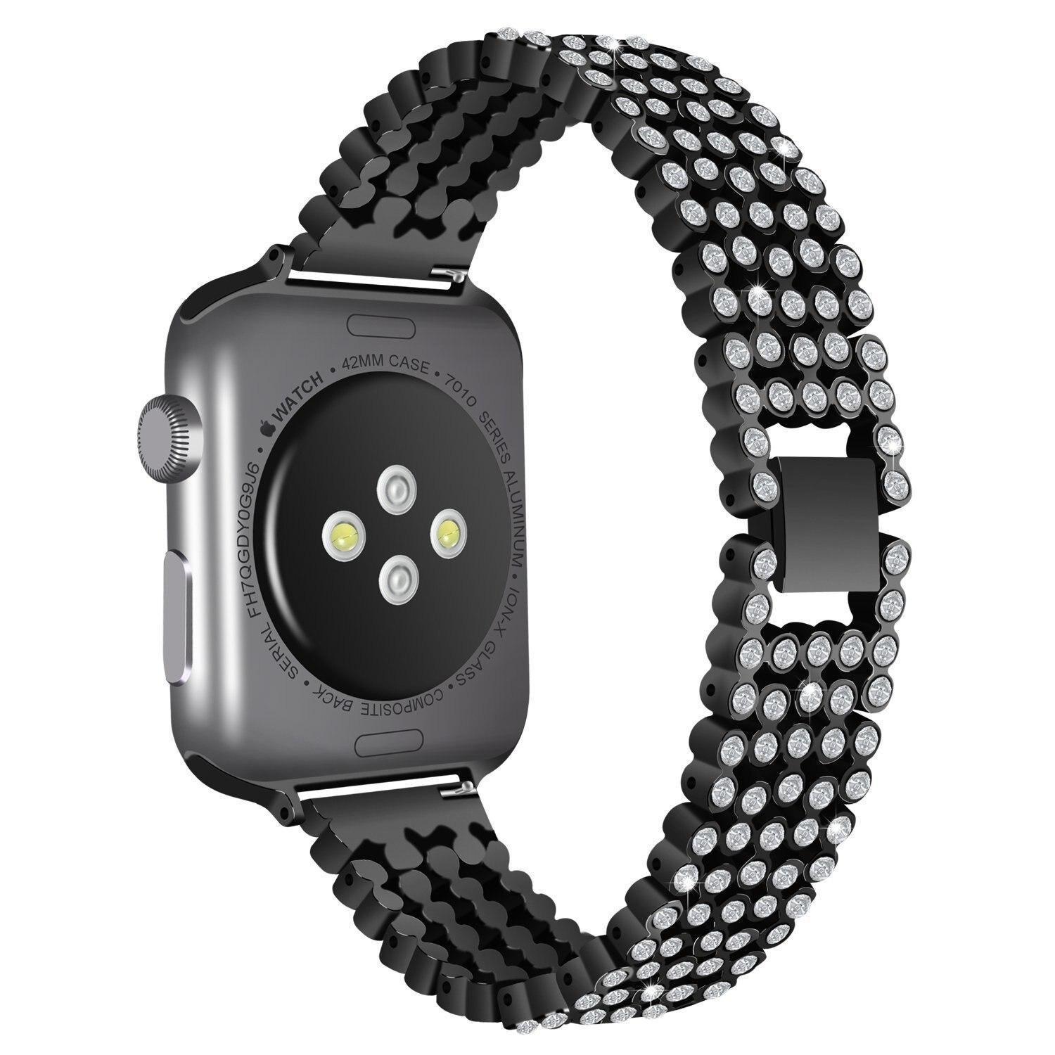 Diamond Strap For Apple Watch Series 6 SE 5 4 Bracelet Stainless Steel Belt For Apple Watch 3 Band 38mm 42mm 44mm 40mm Straps