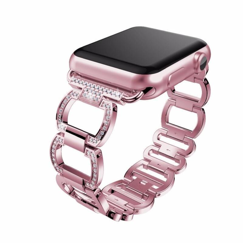 Diamond Strap For Apple Watchband 38mm 42mm 40/44mm Link Bracelet Metal Stainless Steel Band For iWatch Series 6 SE 5 4 3