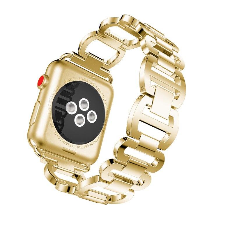 women Diamond Strap For Apple Watch Band 38mm 42mm 40/44mm link Bracelet Metal Stainless Steel Band for iWatch Series 6 SE 5 4 3