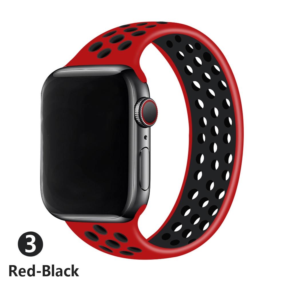 Solo Loop strap for Apple Watch Band 44mm 40mm iWatch band 38mm 42mm Elastic Silicone bracelet apple watch Series 3 4 5 SE 6