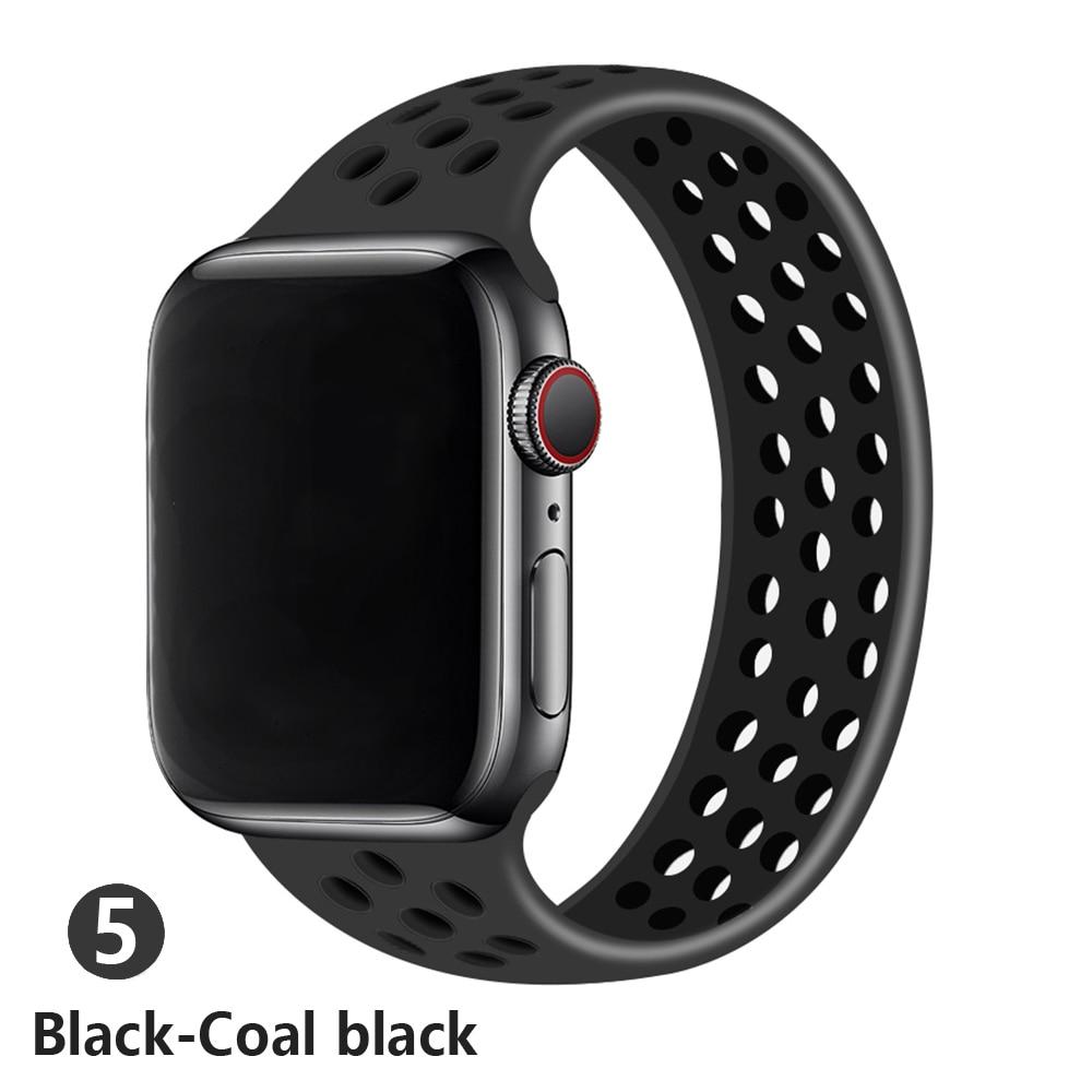 Solo Loop strap for Apple Watch Band 44mm 40mm iWatch band 38mm 42mm Elastic Silicone bracelet apple watch Series 3 4 5 SE 6