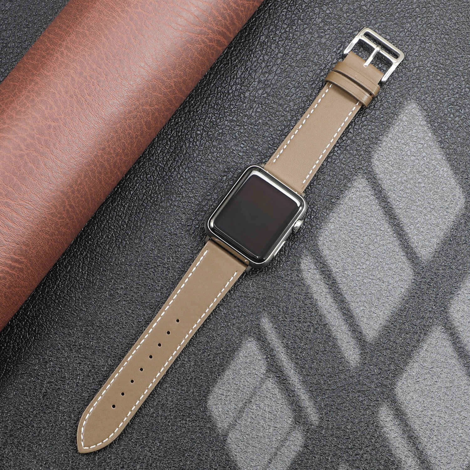 Leather strap For Apple watch band 44mm 40mm 38mm 42mm iWatch Single tour bracelet watch band for Applewatch series 5 4 3 se 6