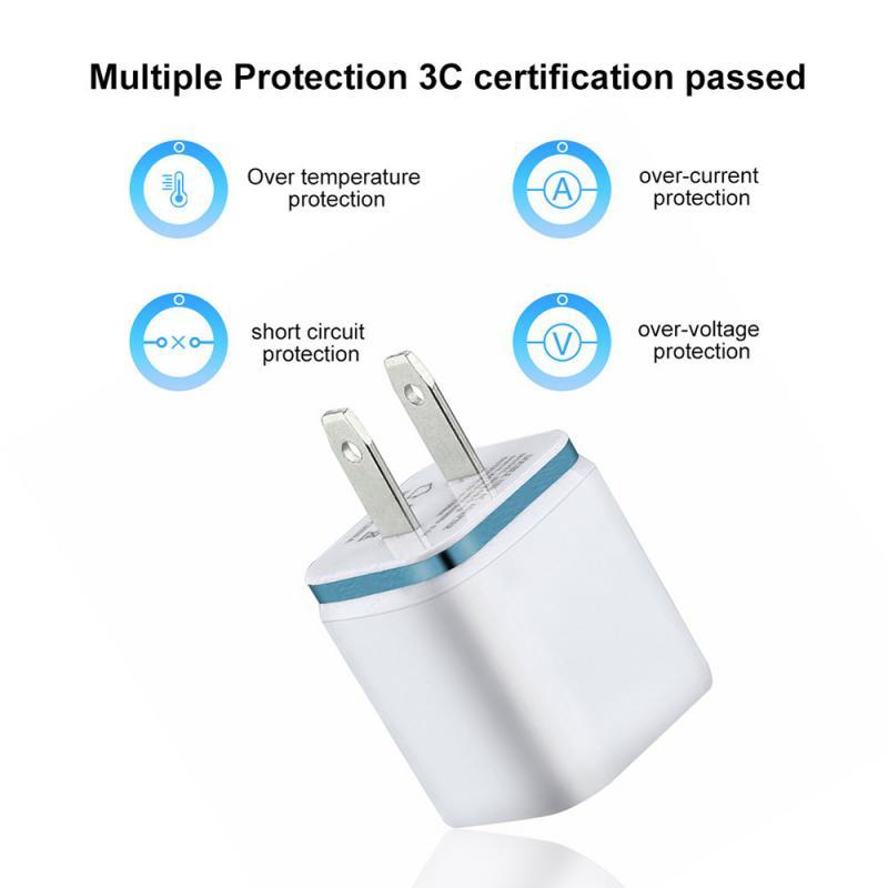 US/EU Plug USB Charger Dual USB For Phone Adapter For Huawei Mate 30 Tablet Portable Wall Mobile Charger Smart Universal Charger