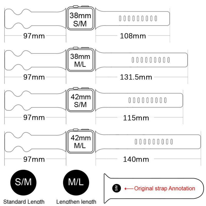 Smartwatch Rubber Bracelet Silicone Strap For Apple Watch Band 44mm 40mm Belt Watchband For iWatch Series 38mm 42mm - Image 3