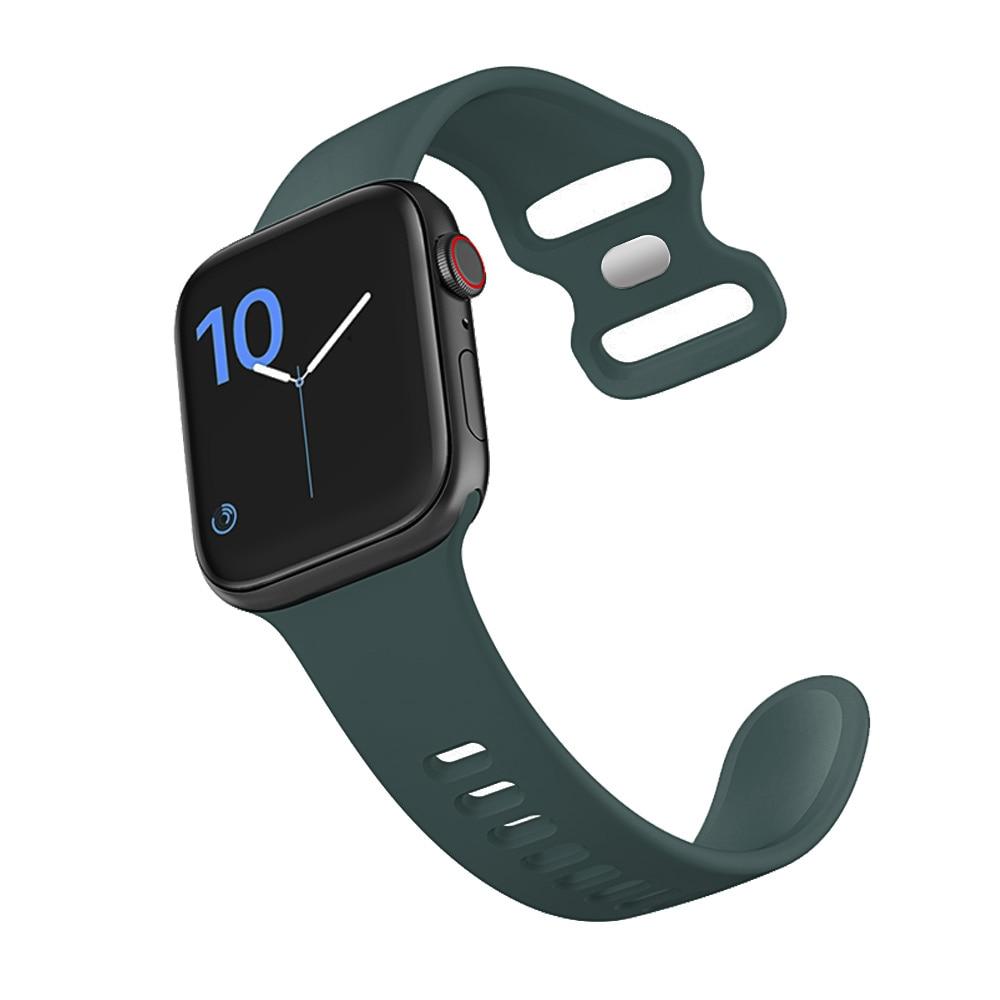 Silicone Sport Band For Apple Watch 6 Se 5 44mm 40mm Rubber Bracelet Belt Watchband Strap on Smart iWatch Series 4 321 38mm 42mm