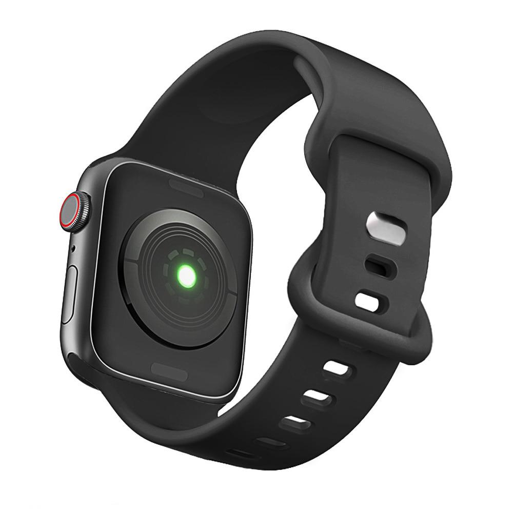Silicone Sport Band For Apple Watch 6 Se 5 44mm 40mm Rubber Bracelet Belt Watchband Strap on Smart iWatch Series 4 321 38mm 42mm