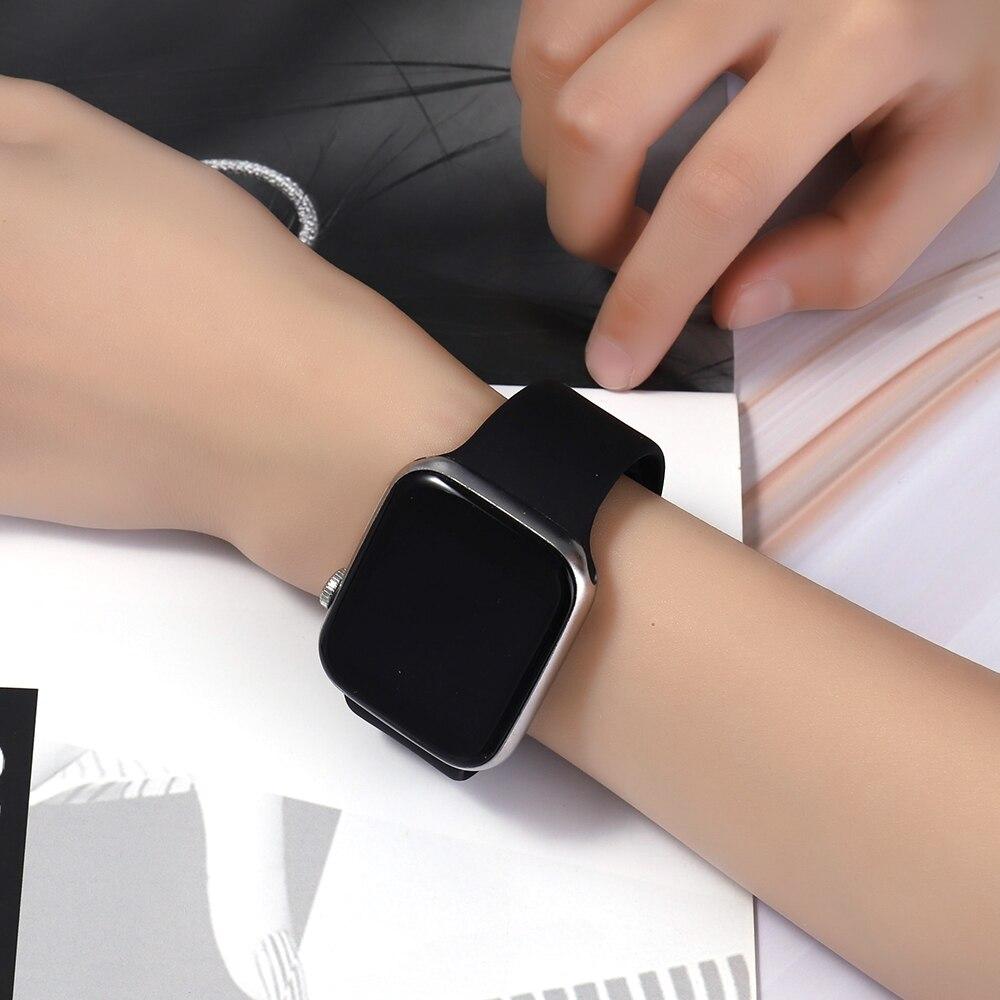 Soft Silicone Band for Apple Watch Series 5 4 3 2 6 SE Wrist Bracelets 38MM 42MM Rubber Watchband Strap for iWatch 4/5 40MM 44MM
