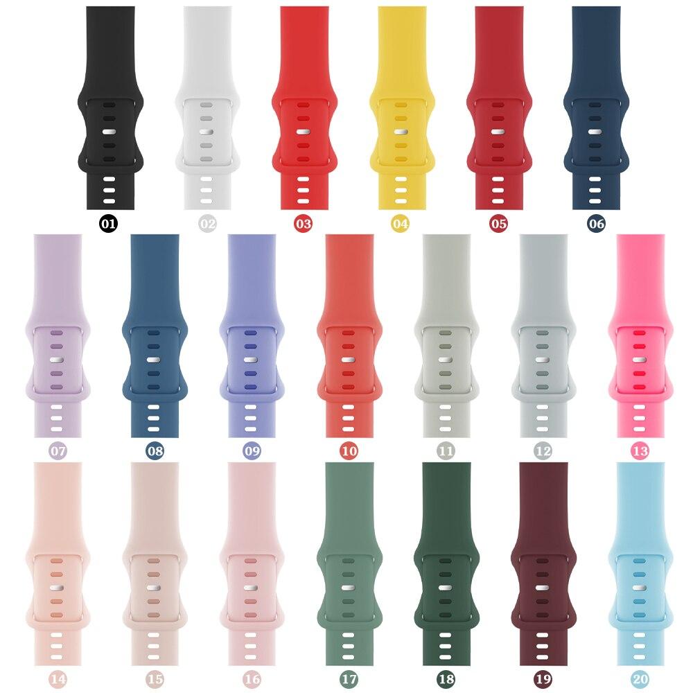 Soft Silicone Band for Apple Watch Series 5 4 3 2 6 SE Wrist Bracelets 38MM 42MM Rubber Watchband Strap for iWatch 4/5 40MM 44MM