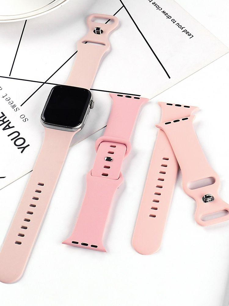 Soft Silicone Band for Apple Watch Series 5 4 3 2 6 SE Wrist Bracelets 38MM 42MM Rubber Watchband Strap for iWatch 4/5 40MM 44MM