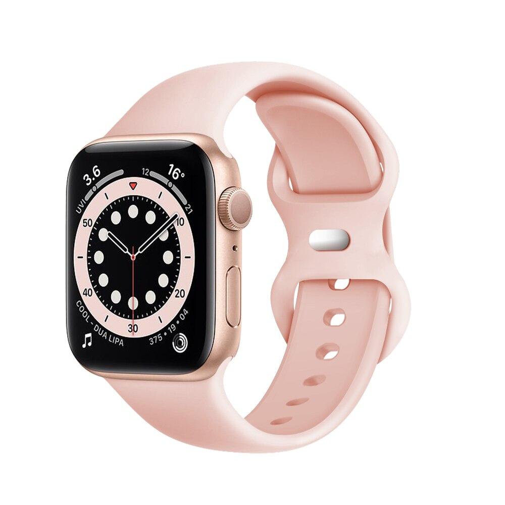 Soft Silicone Band for Apple Watch Series 5 4 3 2 6 SE Wrist Bracelets 38MM 42MM Rubber Watchband Strap for iWatch 4/5 40MM 44MM