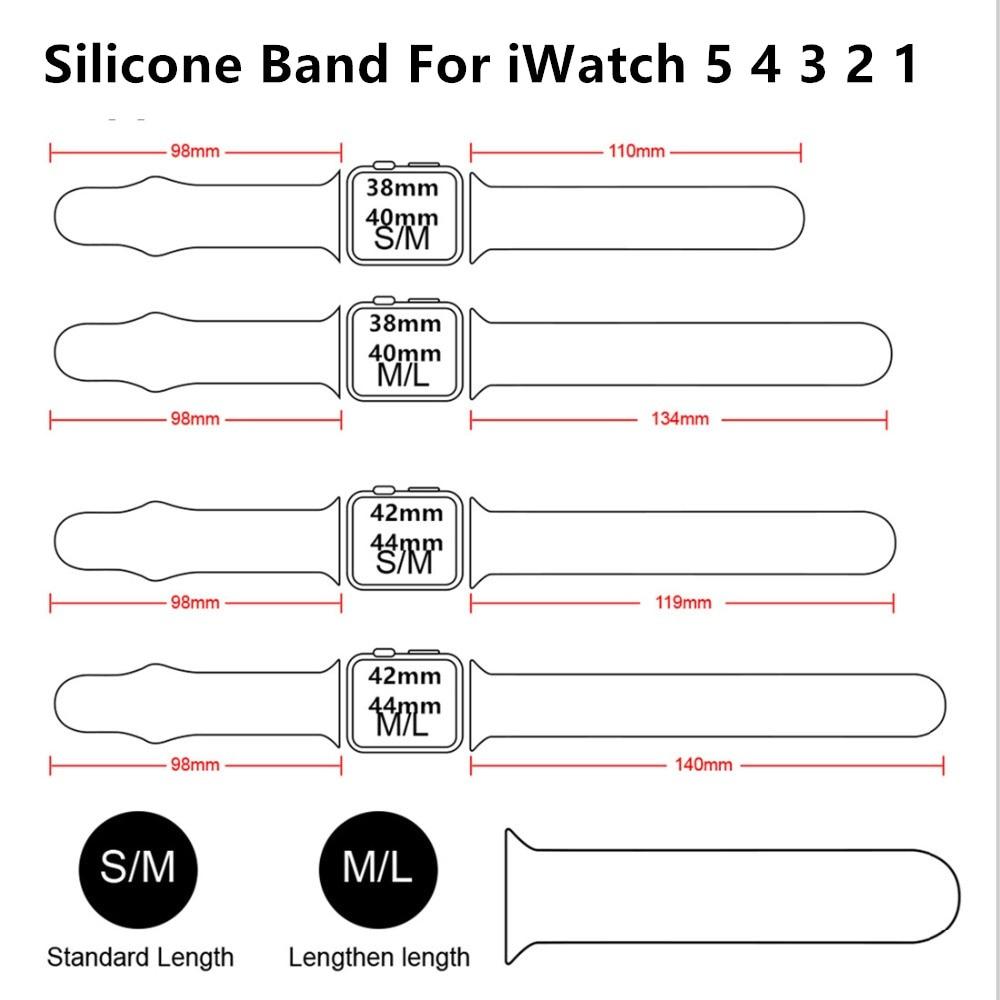 Sport Strap for Apple watch band 38mm 42mm iwatch 6 band 40mm 44mm silicone bracelet belt correa apple watch 3 4 5 6 se strap