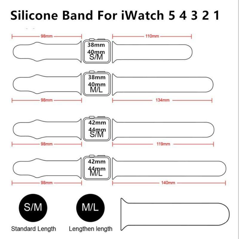 38/44 Sport Strap for Apple Watch Band 38mm 42mm iWatch 6 Band 40mm 44mm Silicone Bracelet Belt 3 4 5 6 Se Strap - Image 5