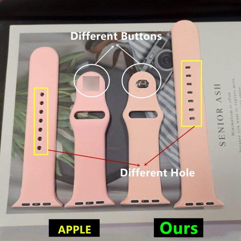 Silicone Strap For Apple Watch 44mm 40mm 38mm 42mm Wristband Sport Bracelet For iWatch Series - Image 3