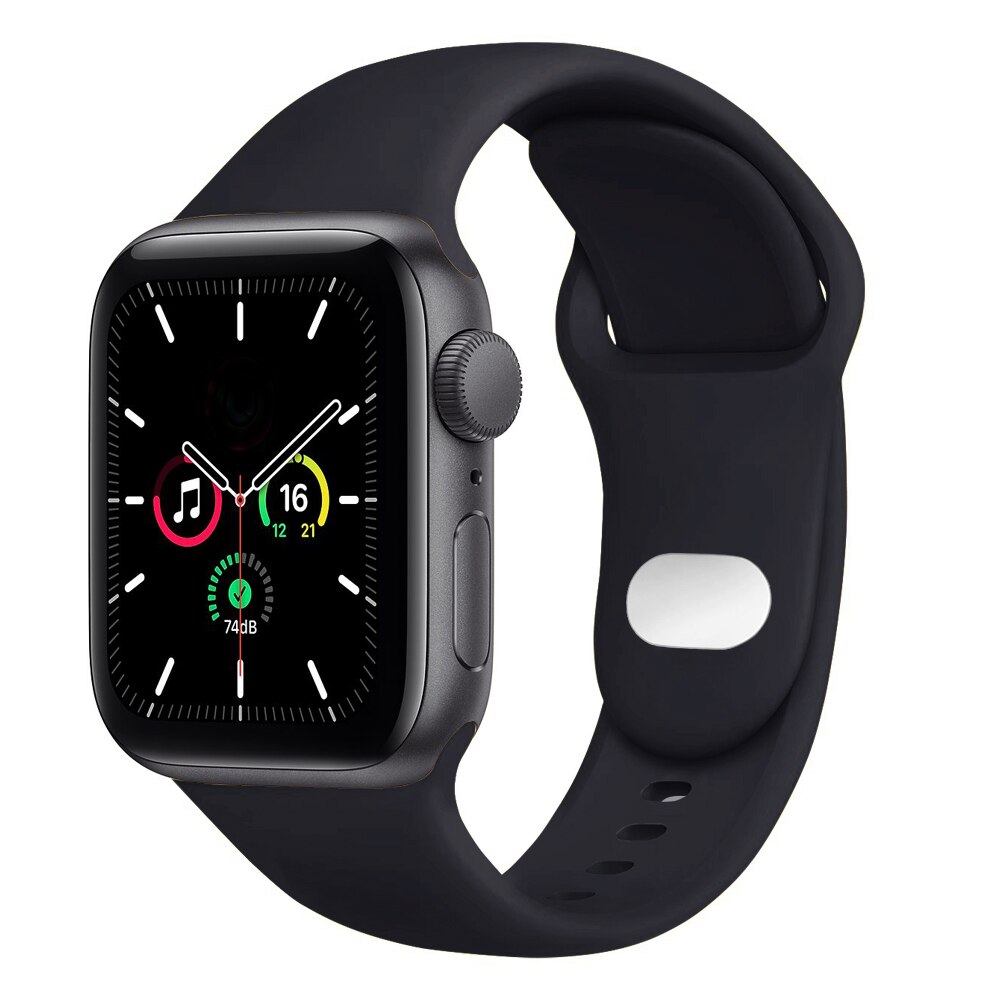 Silicone Strap For Apple Watch band 44mm 40mm 38mm 42mm Accessories wristband correa Sport bracelet iWatch serie 5 4 3 se 6