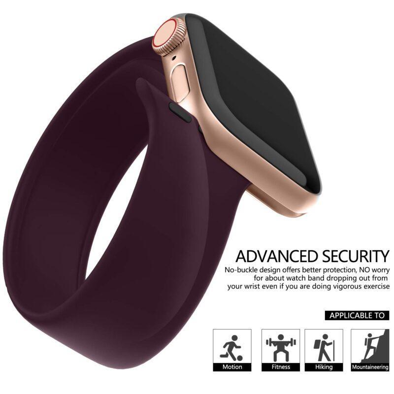 Elastic Belt Silicone Bracelet For Apple Watch Series Solo Loop For Apple Watch Band 44mm 40mm iWatch Band 38mm 42mm - Image 3
