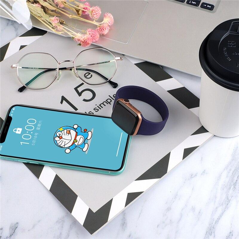 Solo Loop for Apple Watch Band 44mm 40mm iWatch Band 38mm 42mm Elastic Belt Silicone bracelet Apple watch serie 5/4/3/SE/6 Strap