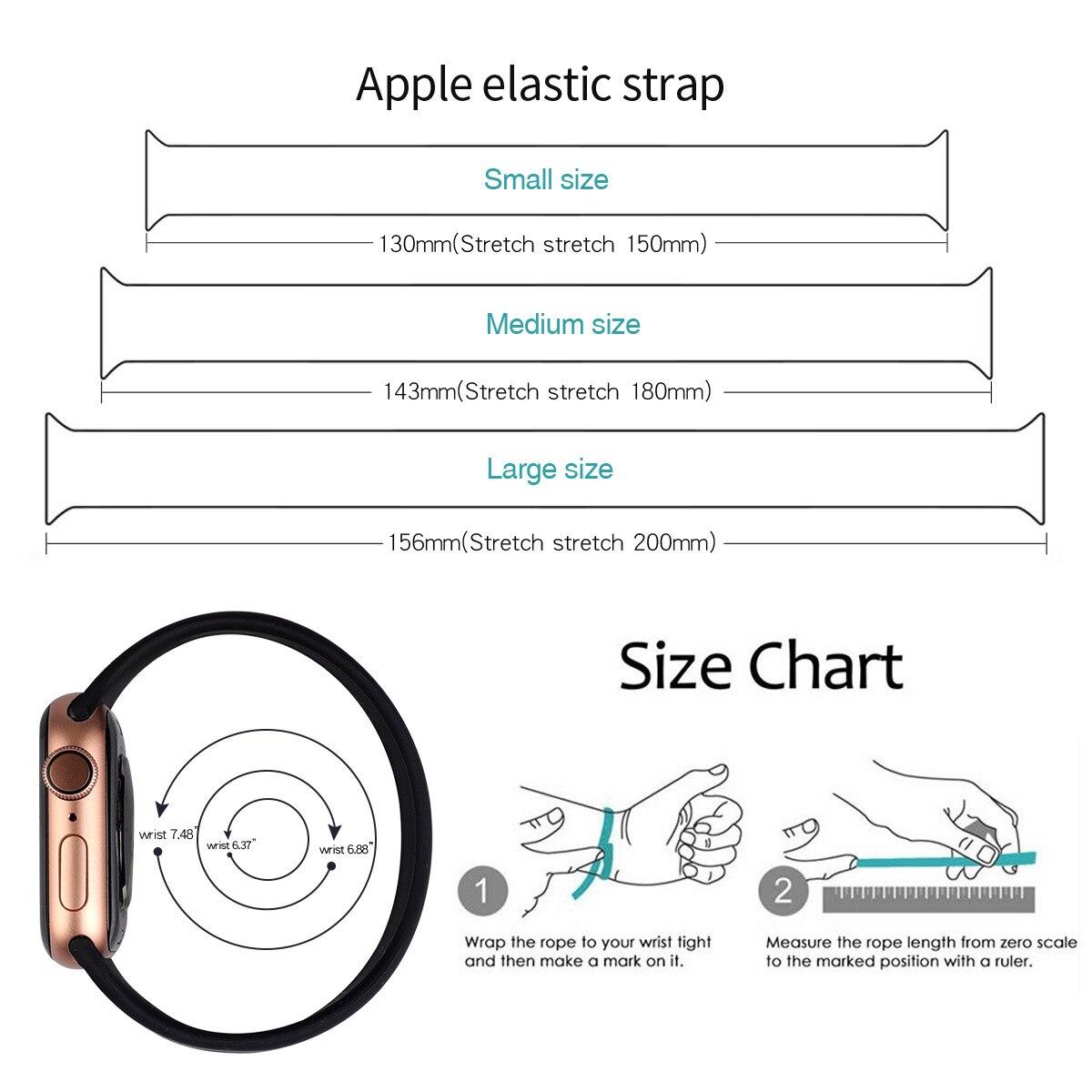 Solo Loop for Apple Watch Band 44mm 40mm iWatch Band 38mm 42mm Elastic Belt Silicone bracelet Apple watch serie 5/4/3/SE/6 Strap