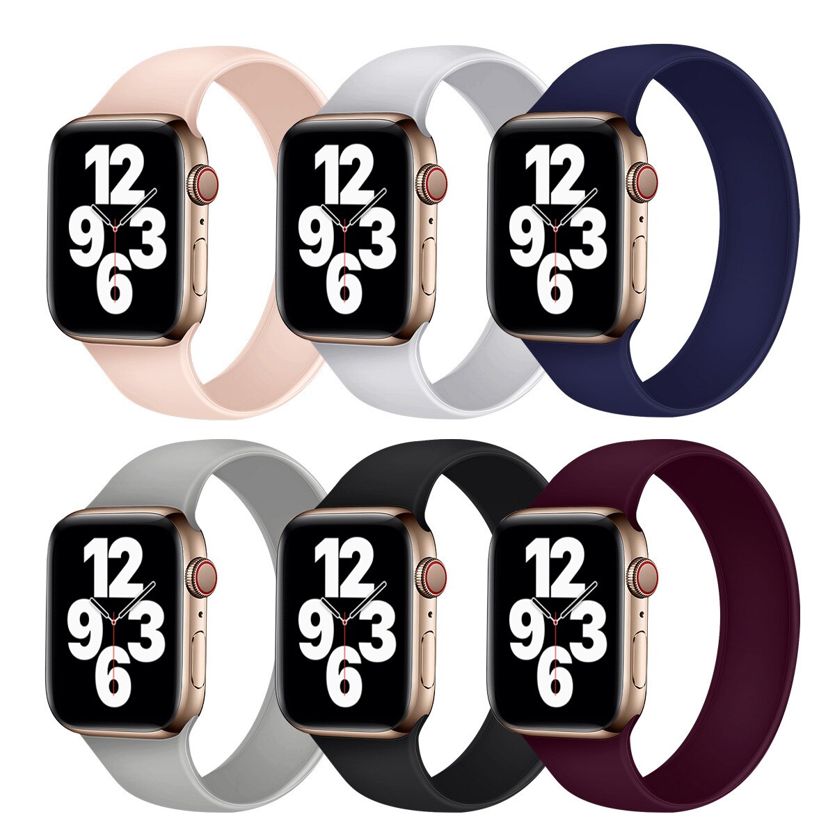 Solo Loop for Apple Watch Band 44mm 40mm iWatch Band 38mm 42mm Elastic Belt Silicone bracelet Apple watch serie 5/4/3/SE/6 Strap