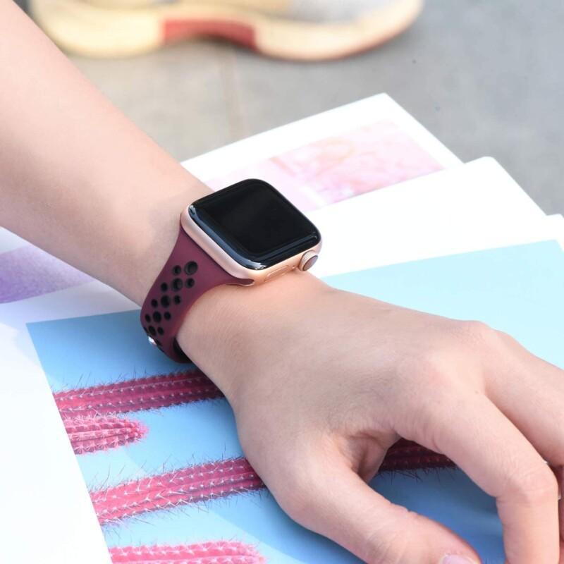 Apple Watch Silicone Strap Band 40mm 44mm iWatch Band 38mm 42mm Breathable Sport Slim Bracelet Apple Watch - Image 4