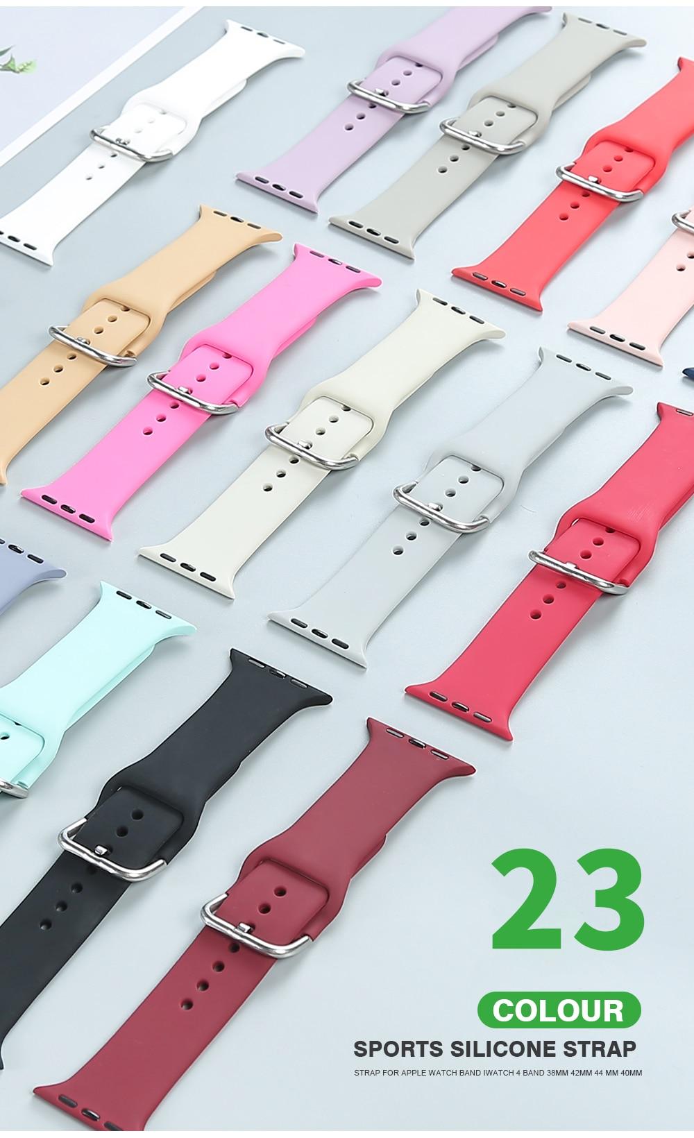 Strap For Apple Watch band 44mm 40mm for iwatch Bracelet series 6 Se 5 4 3 2 1 42mm 38mm correa pulseira watchband accessories