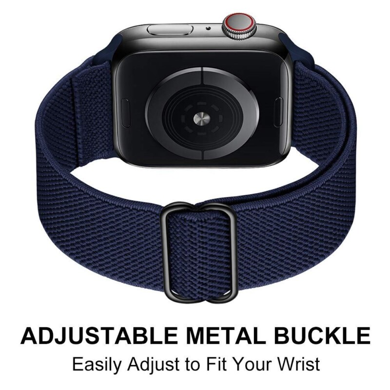 Adjustable Elastic Nylon Solo Loop Bracelet For iWatch Series Scrunchie Strap For Apple Watch Band 40mm 44mm 38mm 42mm  - Image 3