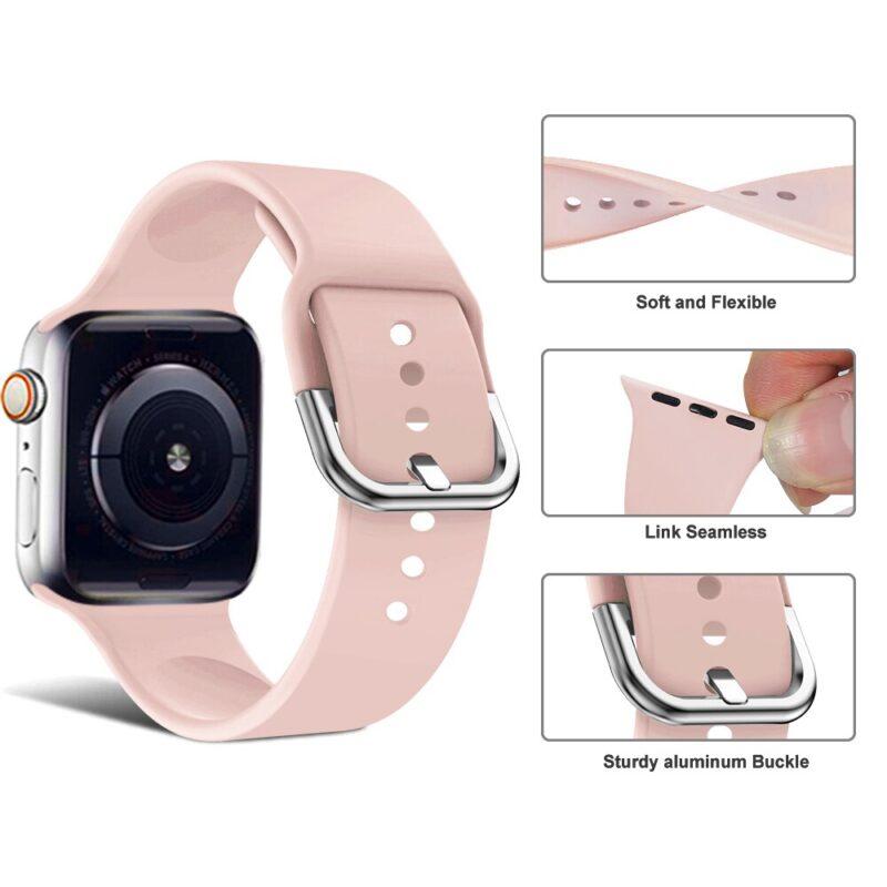 Soft Silicone Apple Watch Band For Series 5 44mm 40mm For Smart iWatch Strap 42mm 38mm - Image 5