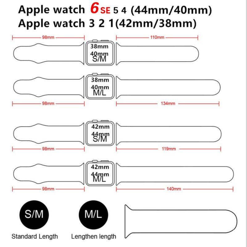 Apple Watch Band Silicone Strap 44mm 42mm 40mm 38mm Rubber Sports Bracelet iWatch Series Strap - Image 2