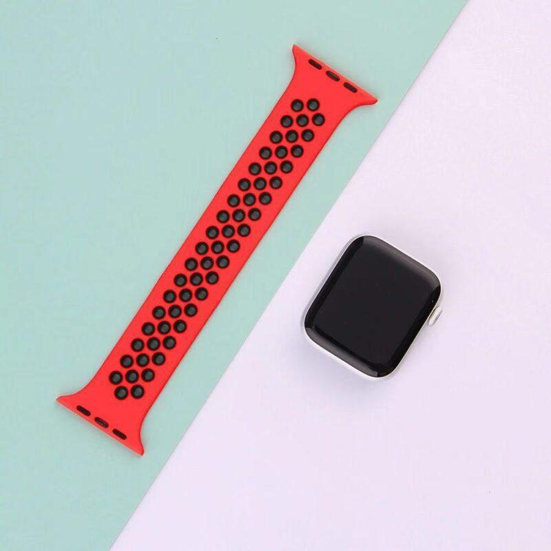 Breathable Silicone Elastic Belt Bracelet Band Solo Loop Strap For Apple Watch Band 44mm 40mm 38mm 42mm For iWatch Series 3 4 5 SE 6 - Image 3