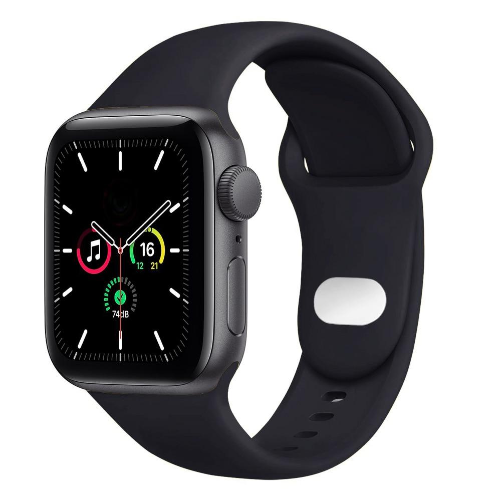 Silicone Strap For Apple Watch band 44mm 40mm 38mm 42mm Accessories wristband correa bracelet iWatch 5 4 3 se 6