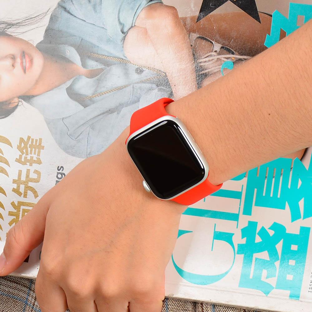 Dabruyne Soft Silicone Sport Band Strap For Apple Watch Series 4 3 2 1 42mm 38mm 40mm 44mm Wrist Bracelet Strap For Apple Watch
