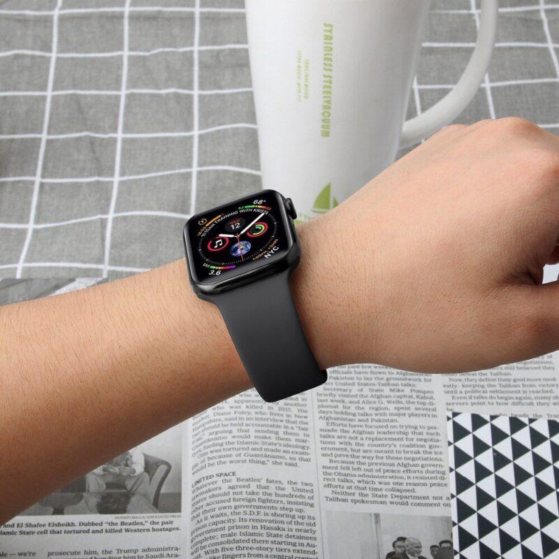 Soft Silicone Sport Band Strap For Apple Watch Series 4 3 2 1 42mm 38mm 40mm 44mm Wrist Bracelet Strap For Apple Watch - Image 3