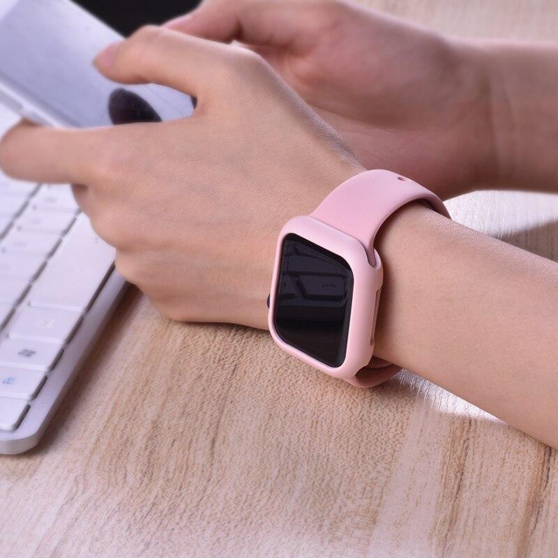 Dabruyne Soft Silicone Sport Band Strap For Apple Watch Series 4 3 2 1 42mm 38mm 40mm 44mm Wrist Bracelet Strap For Apple Watch